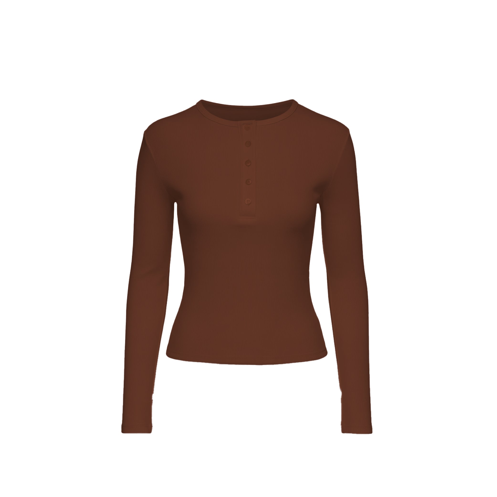 COBI LONG SLEEVE TOP BROWN