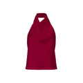 Red halter top on a white background
