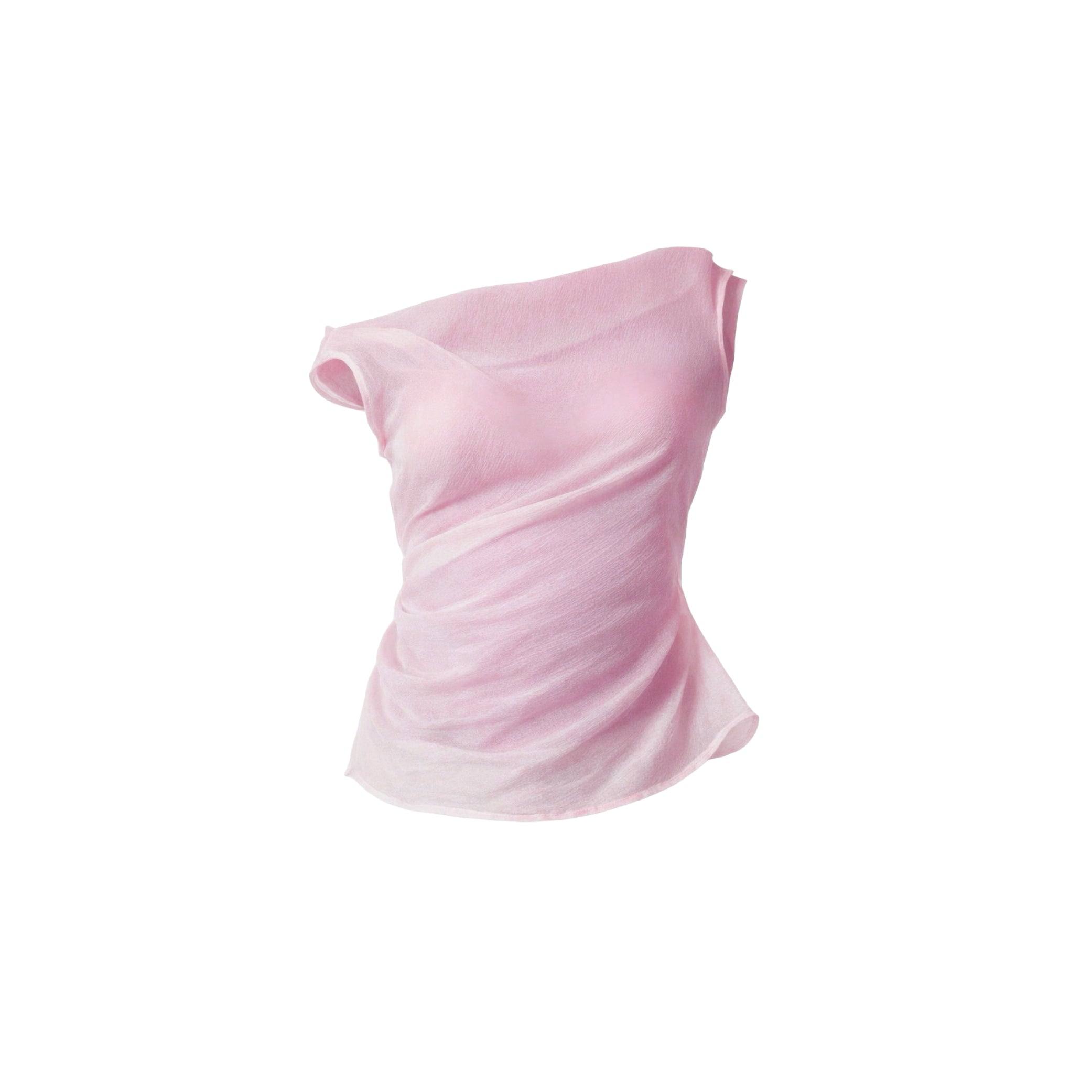 SHEER VEIL TOP PINK
