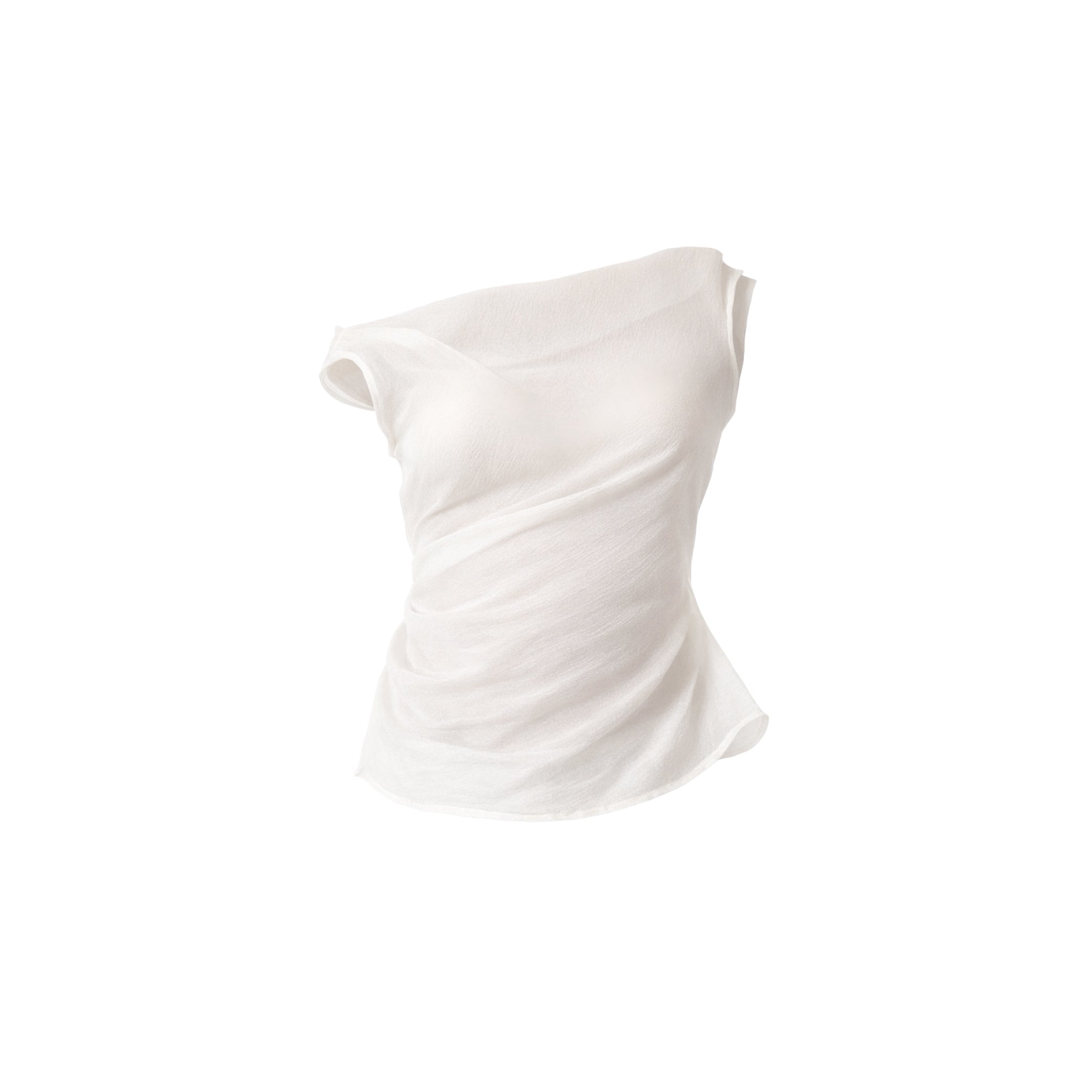 SHEER VEIL TOP IVORY