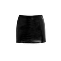 LEONA MINI SKIRT BLACK LEATHER