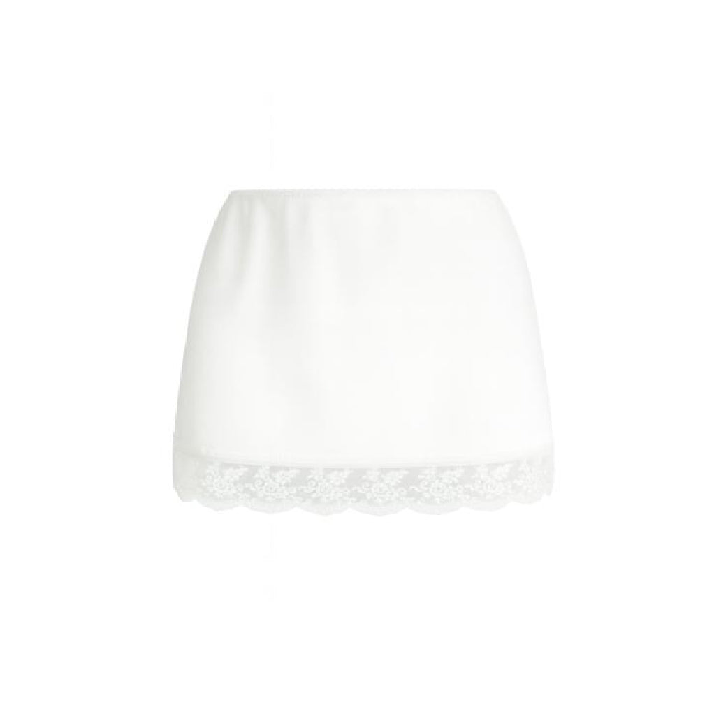 LUNA LACE SKIRT WHITE