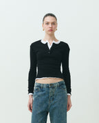 COBI LONG SLEEVE TOP BLACK