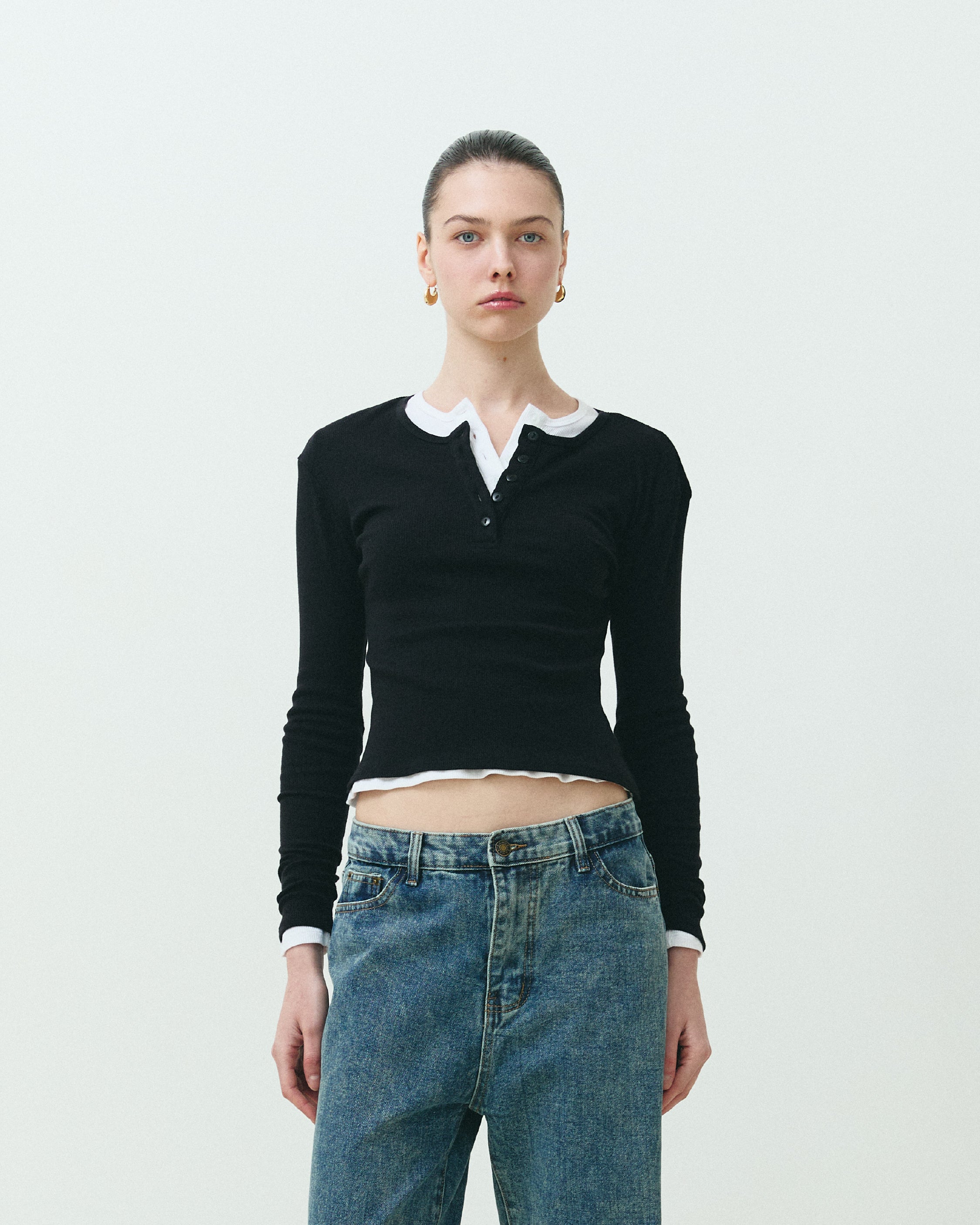 COBI LONG SLEEVE TOP BLACK