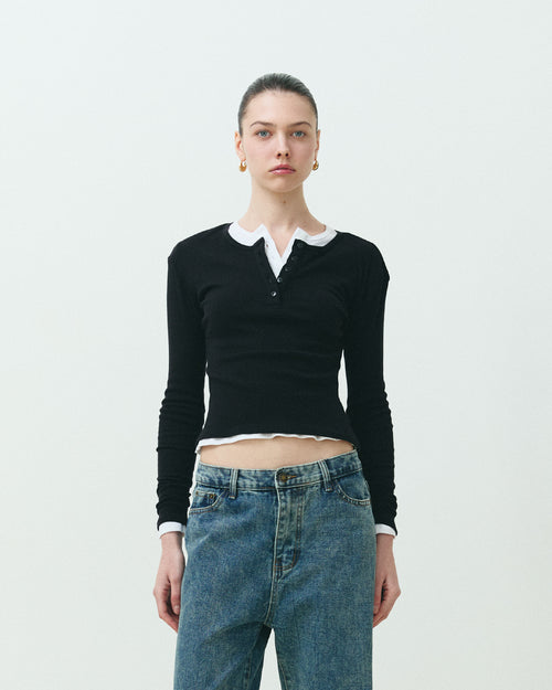 COBI LONG SLEEVE TOP BLACK
