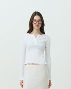 COBI LONG SLEEVE TOP WHITE