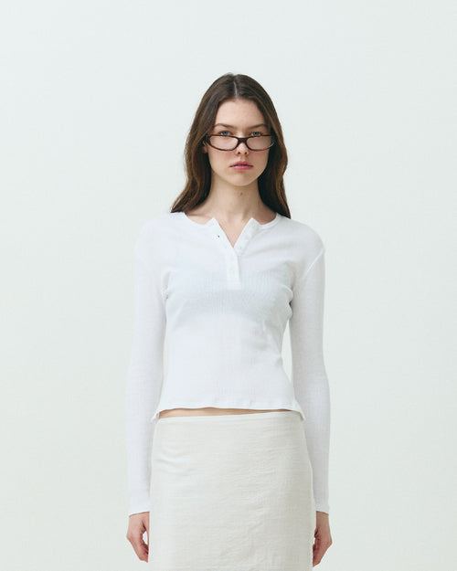 COBI LONG SLEEVE TOP WHITE