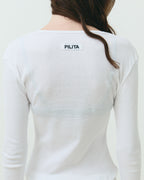 COBI LONG SLEEVE TOP WHITE