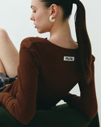 COBI LONG SLEEVE TOP BROWN