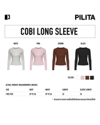 COBI LONG SLEEVE TOP WHITE