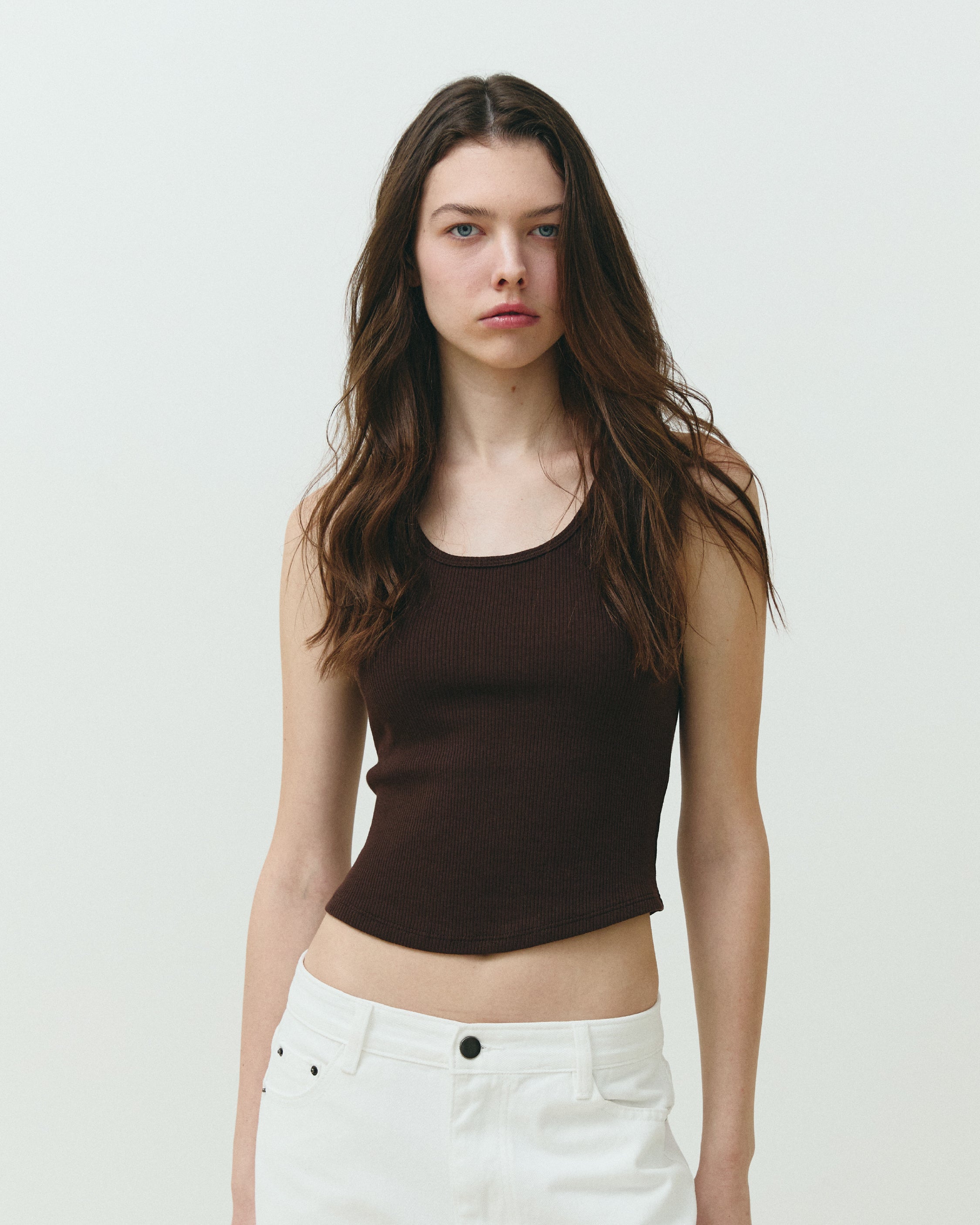 GREER TANK TOP BROWN