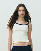 JORJA TANK TOP WHITE-NAVY