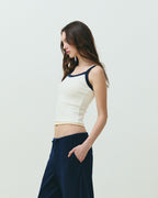 JORJA TANK TOP WHITE-NAVY