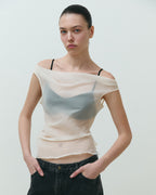 SHEER VEIL TOP IVORY