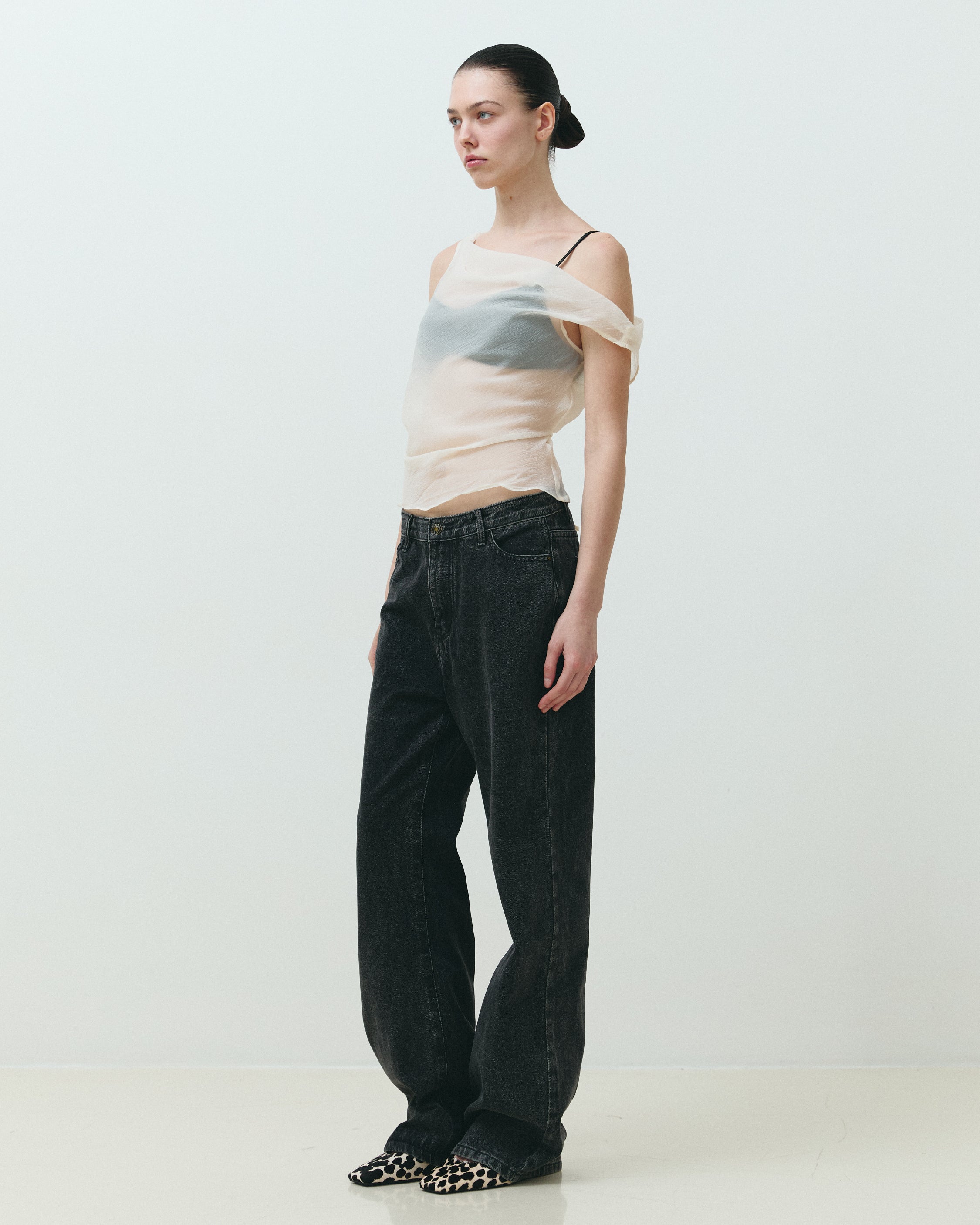 SHEER VEIL TOP IVORY